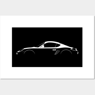 Porsche Cayman (987) Silhouette Posters and Art